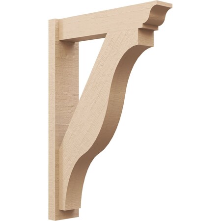 Ekena Millwork 6-in W x 26-in D x 38-in H Funston Trad Rough Cedar Woodgrain TimberThane Outlooker, Primed Tan OUTUR060X26X38FST04RCPR